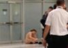 Ukrainian woman strips off at Beirut airport