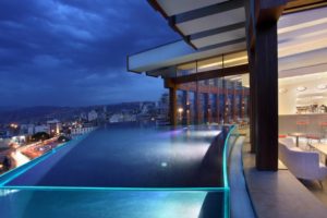 Le Gray's rooftop pool. 