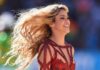 Shakira wears Charbel Zoe at the World Cup closing ceremony